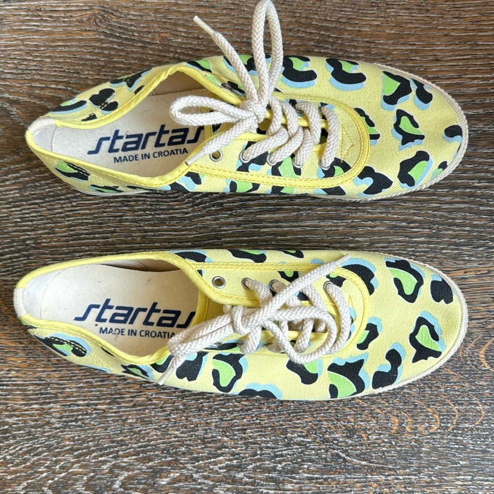 Startas Yellow Leopard Cheetah Sneakers 40